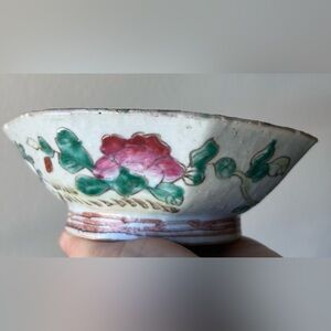Chinese Antique Handcrafted Octagonal Bowl